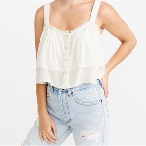Abercrombie & Fitch Lace Trim Swing Cami